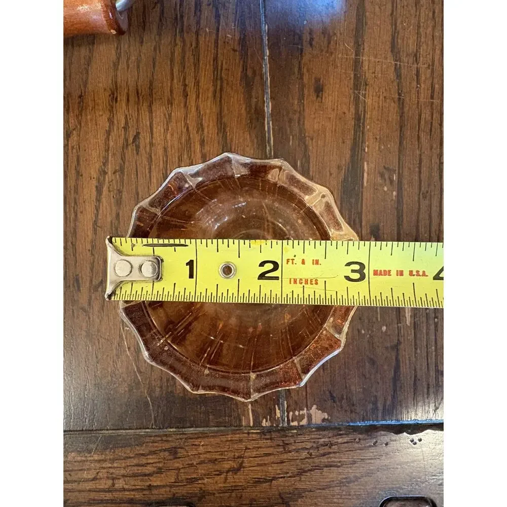 Vintage Style Amber Orange Glass Votive Candle Holder-Perfect For Fall Decor